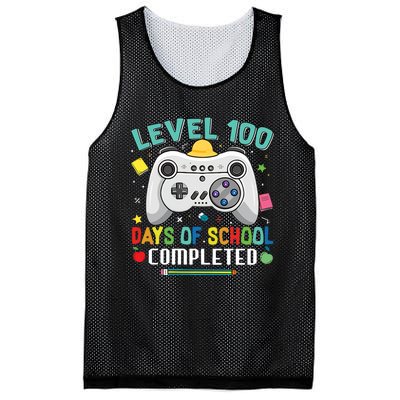 100 Days Of School Level Gamer 100 Days Of School Completed 100 Days Student Mesh Reversible Basketball Jersey Tank