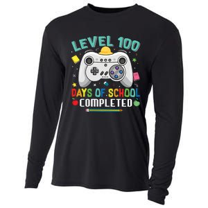 100 Days Of School Level Gamer 100 Days Of School Completed 100 Days Student Cooling Performance Long Sleeve Crew