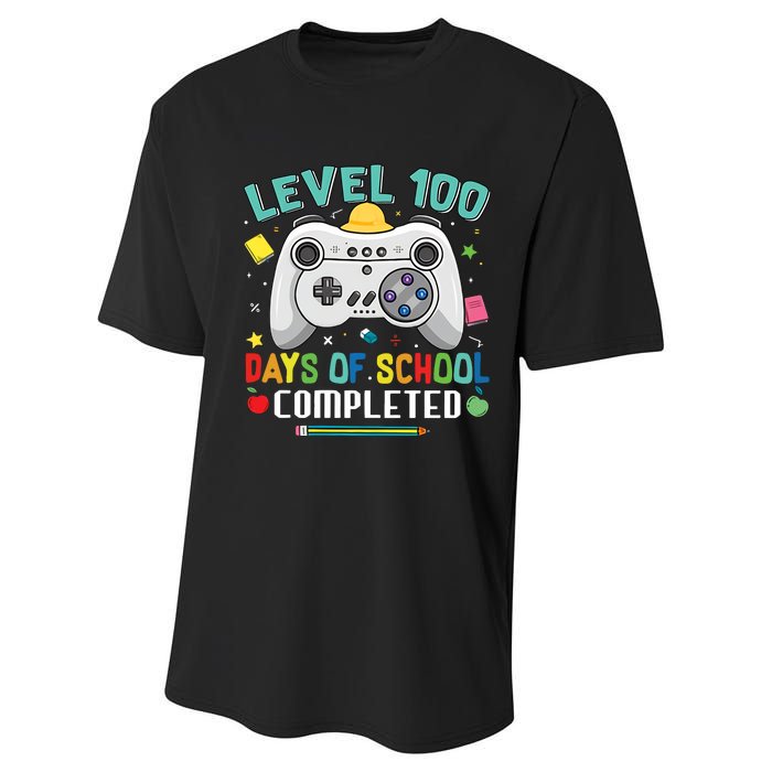 100 Days Of School Level Gamer 100 Days Of School Completed 100 Days Student Performance Sprint T-Shirt