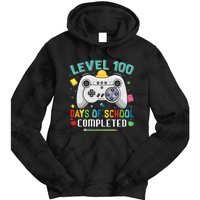 100 Days Of School Level Gamer 100 Days Of School Completed 100 Days Student Tie Dye Hoodie