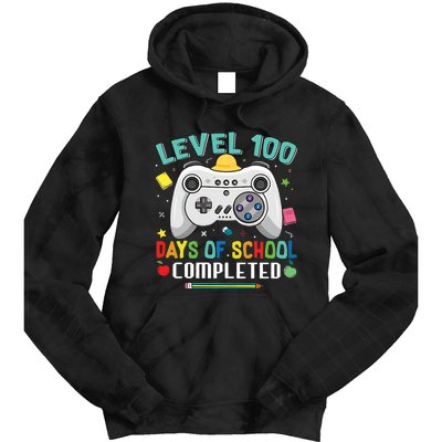 100 Days Of School Level Gamer 100 Days Of School Completed 100 Days Student Tie Dye Hoodie