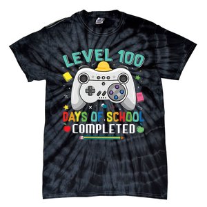 100 Days Of School Level Gamer 100 Days Of School Completed 100 Days Student Tie-Dye T-Shirt