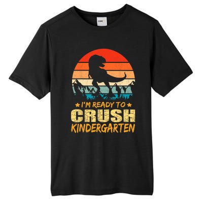 1st Day Of Kindergarten Im Ready To Crush Dinosaur Boy Tall Fusion ChromaSoft Performance T-Shirt