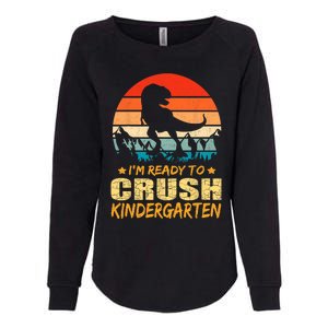 1st Day Of Kindergarten Im Ready To Crush Dinosaur Boy Womens California Wash Sweatshirt