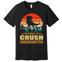 1st Day Of Kindergarten Im Ready To Crush Dinosaur Boy Premium T-Shirt