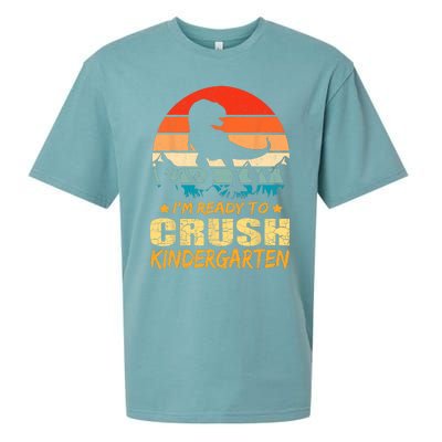 1st Day Of Kindergarten Im Ready To Crush Dinosaur Boy Sueded Cloud Jersey T-Shirt