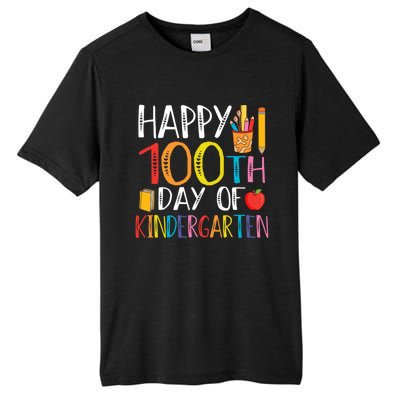 100th Day Of Kindergarten Teachers 100 Days Of School Gift Tall Fusion ChromaSoft Performance T-Shirt