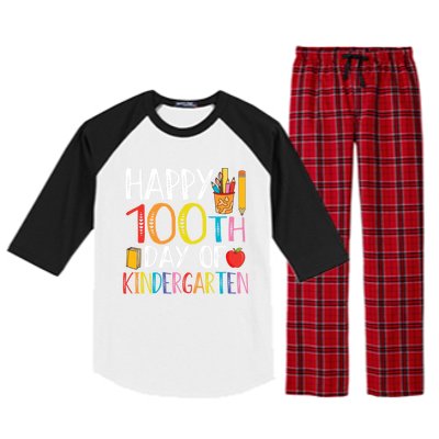 100th Day Of Kindergarten Teachers 100 Days Of School Gift Raglan Sleeve Pajama Set