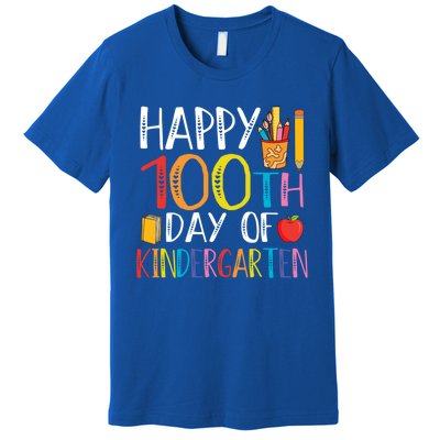 100th Day Of Kindergarten Teachers 100 Days Of School Gift Premium T-Shirt