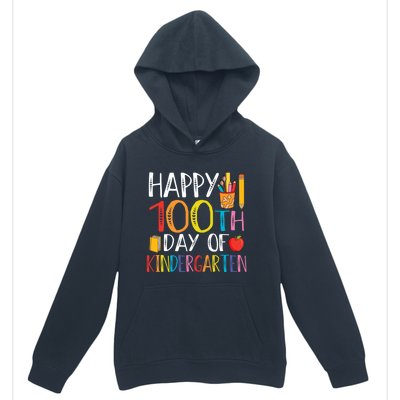 100th Day Of Kindergarten Teachers 100 Days Of School Gift Urban Pullover Hoodie