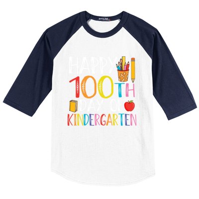 100th Day Of Kindergarten Teachers 100 Days Of School Gift Baseball Sleeve Shirt