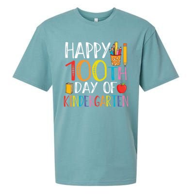 100th Day Of Kindergarten Teachers 100 Days Of School Gift Sueded Cloud Jersey T-Shirt