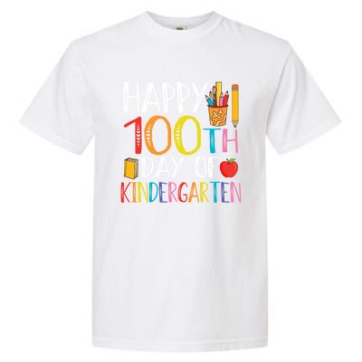 100th Day Of Kindergarten Teachers 100 Days Of School Gift Garment-Dyed Heavyweight T-Shirt