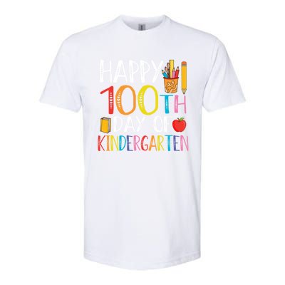 100th Day Of Kindergarten Teachers 100 Days Of School Gift Softstyle CVC T-Shirt