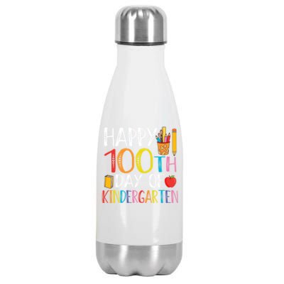 100th Day Of Kindergarten Teachers 100 Days Of School Gift Stainless Steel Insulated Water Bottle