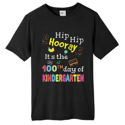 100 Days Of School Gifts For Kindergarten Teacher Tall Fusion ChromaSoft Performance T-Shirt