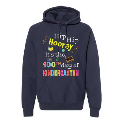 100 Days Of School Gifts For Kindergarten Teacher Premium Hoodie