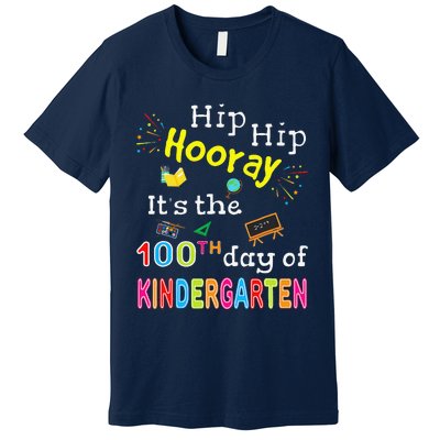 100 Days Of School Gifts For Kindergarten Teacher Premium T-Shirt