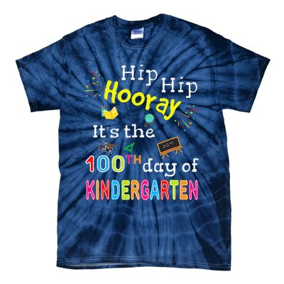 100 Days Of School Gifts For Kindergarten Teacher Tie-Dye T-Shirt