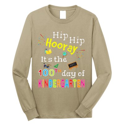 100 Days Of School Gifts For Kindergarten Teacher Long Sleeve Shirt