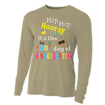 100 Days Of School Gifts For Kindergarten Teacher Cooling Performance Long Sleeve Crew