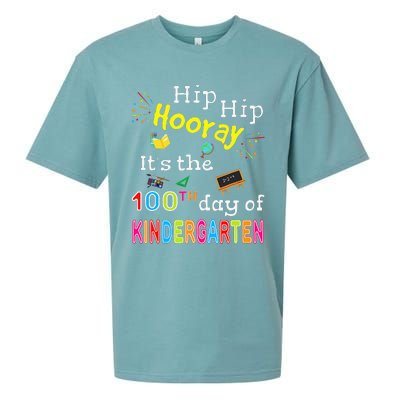 100 Days Of School Gifts For Kindergarten Teacher Sueded Cloud Jersey T-Shirt