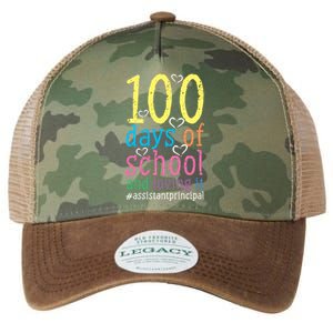 100 Days Of School And Loving It Assistant Principal Cool Gift Legacy Tie Dye Trucker Hat