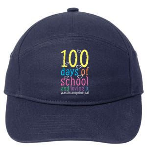 100 Days Of School And Loving It Assistant Principal Cool Gift 7-Panel Snapback Hat