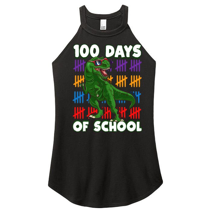 100 Days Of School 100th Day Dino Women’s Perfect Tri Rocker Tank