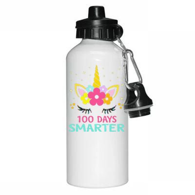 100 Days Of School Unicorn Costume Gift Aluminum Water Bottle 