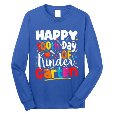 100th Day Of Kindergarten Teachers 100 Days Of School Cool Gift Long Sleeve Shirt