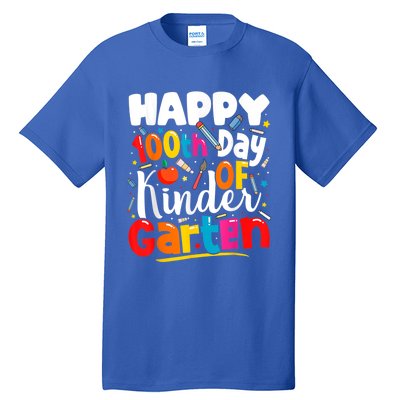 100th Day Of Kindergarten Teachers 100 Days Of School Cool Gift Tall T-Shirt