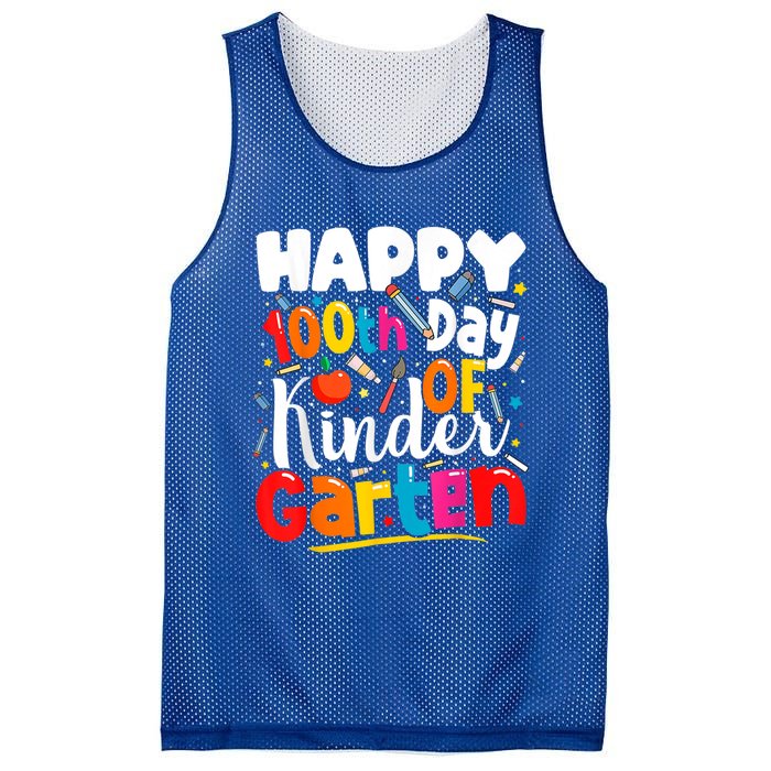 100th Day Of Kindergarten Teachers 100 Days Of School Cool Gift Mesh Reversible Basketball Jersey Tank