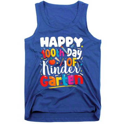 100th Day Of Kindergarten Teachers 100 Days Of School Cool Gift Tank Top