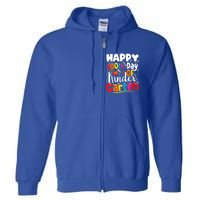 100th Day Of Kindergarten Teachers 100 Days Of School Cool Gift Full Zip Hoodie