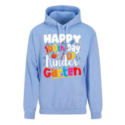 100th Day Of Kindergarten Teachers 100 Days Of School Cool Gift Unisex Surf Hoodie