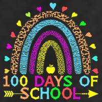 100 Days Of School Teacher Rainbow 100th Day Leopard Student Cool Comfort Performance Bucket Hat