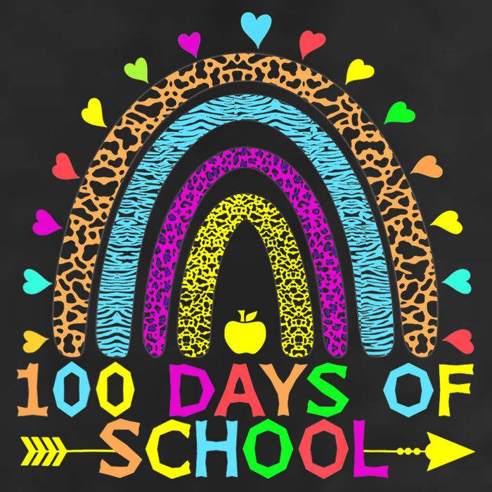 100 Days Of School Teacher Rainbow 100th Day Leopard Student Cool Comfort Performance Bucket Hat