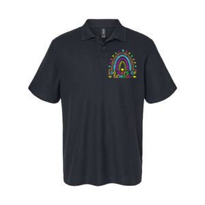 100 Days Of School Teacher Rainbow 100th Day Leopard Student Softstyle Adult Sport Polo