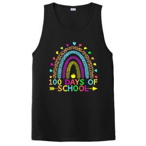 100 Days Of School Teacher Rainbow 100th Day Leopard Student PosiCharge Competitor Tank