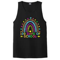 100 Days Of School Teacher Rainbow 100th Day Leopard Student PosiCharge Competitor Tank