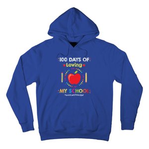 100 Days Of School Assistant Principal Funny Quote Cute Gift Hoodie