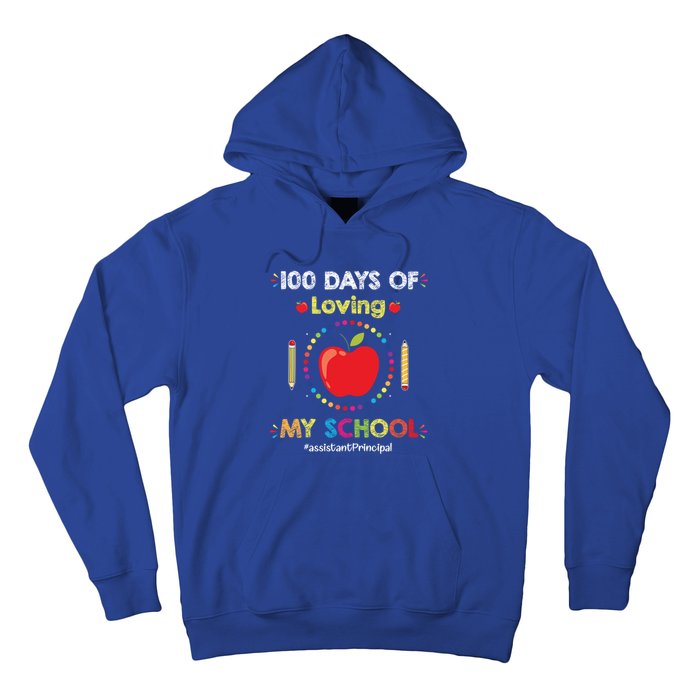 100 Days Of School Assistant Principal Funny Quote Cute Gift Hoodie