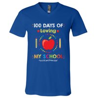 100 Days Of School Assistant Principal Funny Quote Cute Gift V-Neck T-Shirt