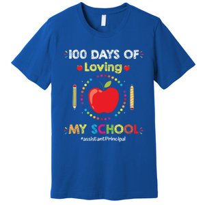 100 Days Of School Assistant Principal Funny Quote Cute Gift Premium T-Shirt