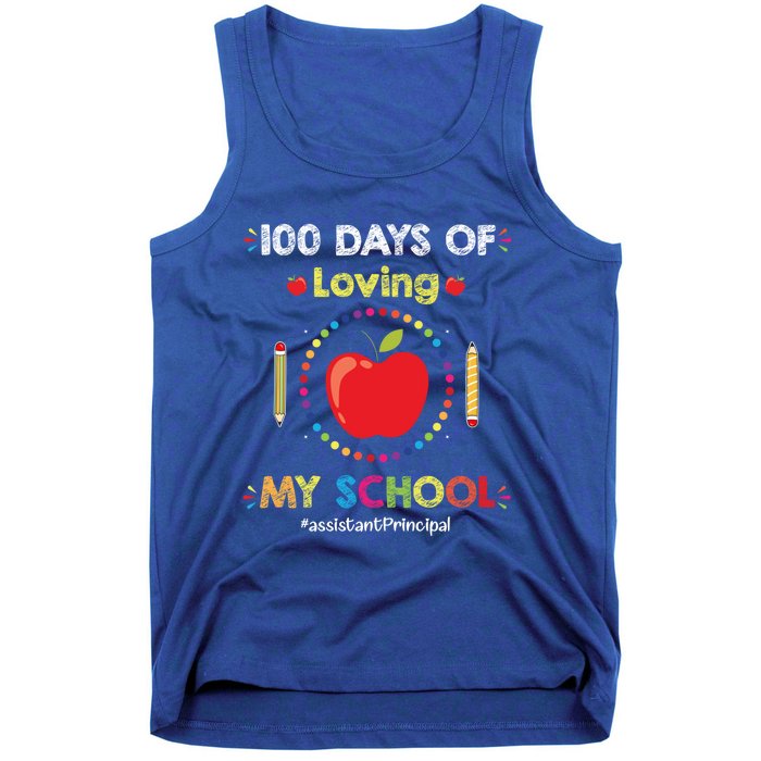 100 Days Of School Assistant Principal Funny Quote Cute Gift Tank Top