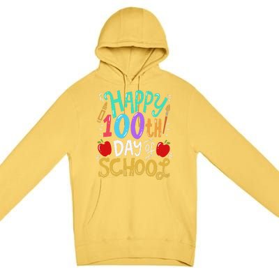 100 Days Of School Teacher Gift Premium Pullover Hoodie