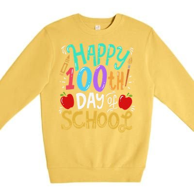 100 Days Of School Teacher Gift Premium Crewneck Sweatshirt