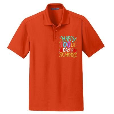 100 Days Of School Teacher Gift Dry Zone Grid Polo