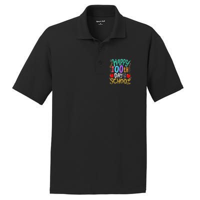 100 Days Of School Teacher Gift PosiCharge RacerMesh Polo